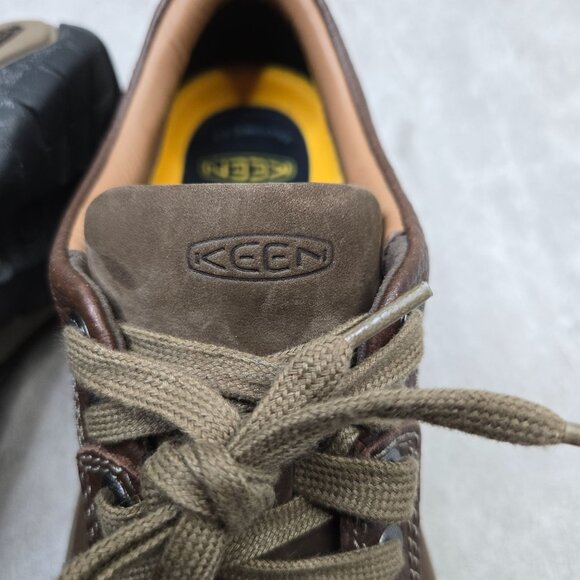 Keen Hiking Shoes Brown Leather Size 7 Outdoor Comfort Trail Lace Up Sneakers - Picture 11 of 13